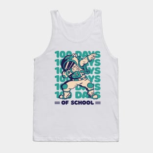 100 days of school typography featuring Astronauts dabbing #2 Tank Top